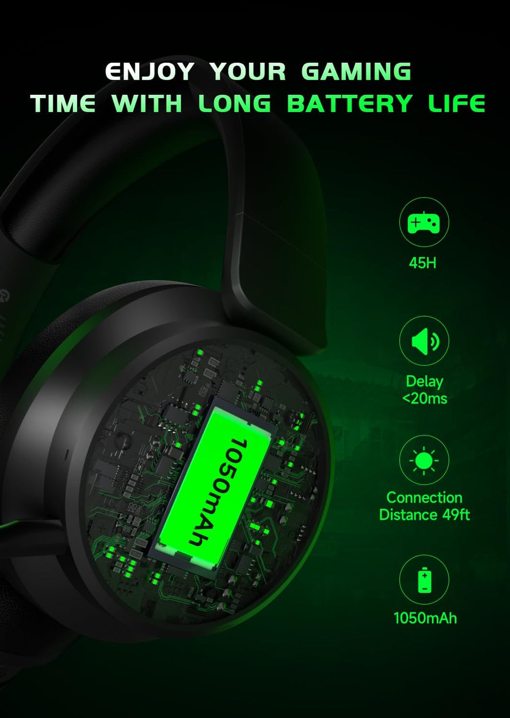 RYR Captain 200 long battery life for extended gaming.