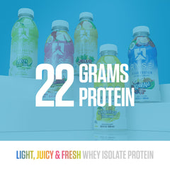 RYSE Clear Protein Drink bottle on the go, easy protein between workouts