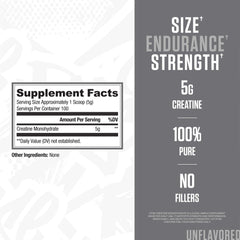 RYSE Creatine Monohydrate bottle close-up, trusted for lean gains.