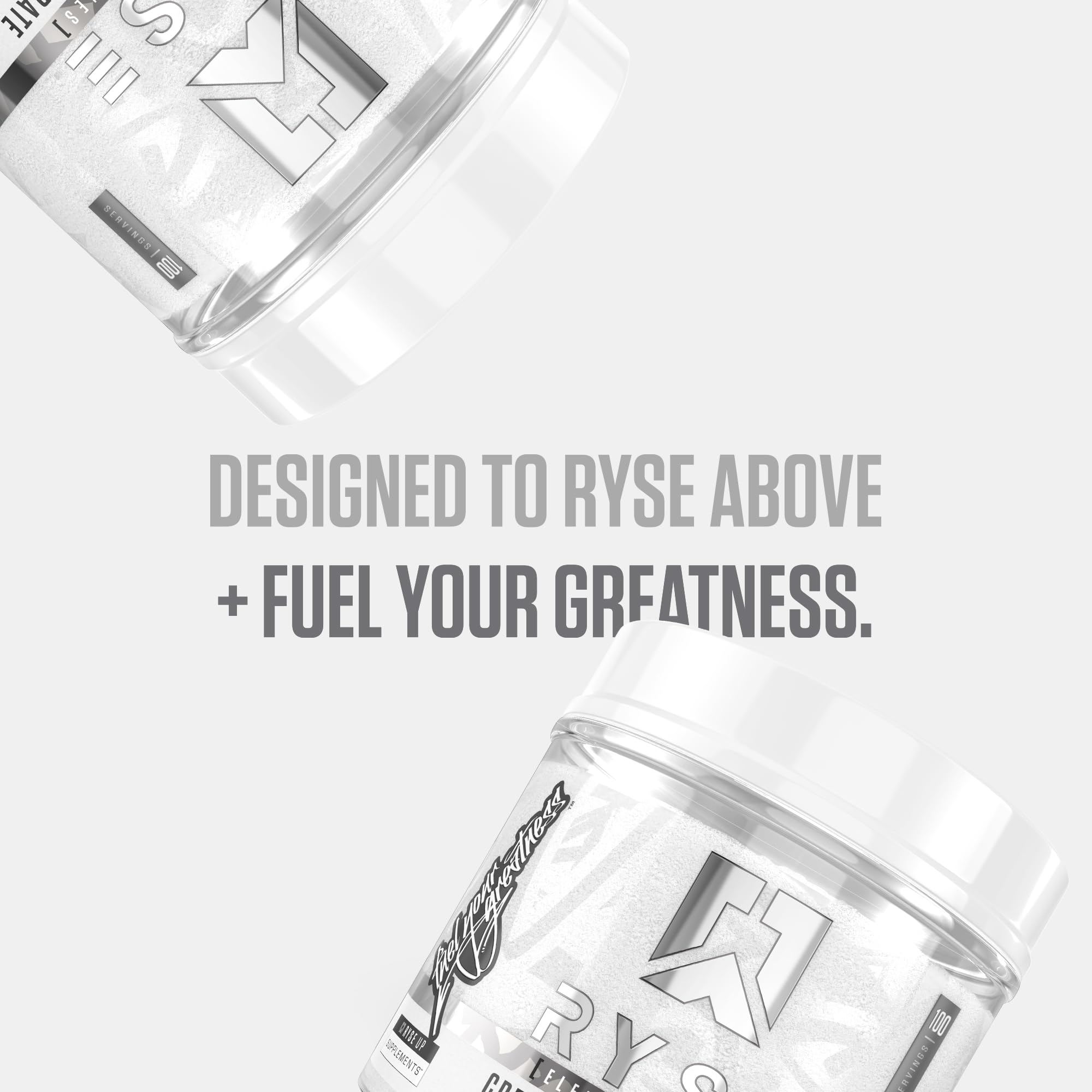 RYSE Creatine Monohydrate gym scene, athletes energized for heavy lifts.