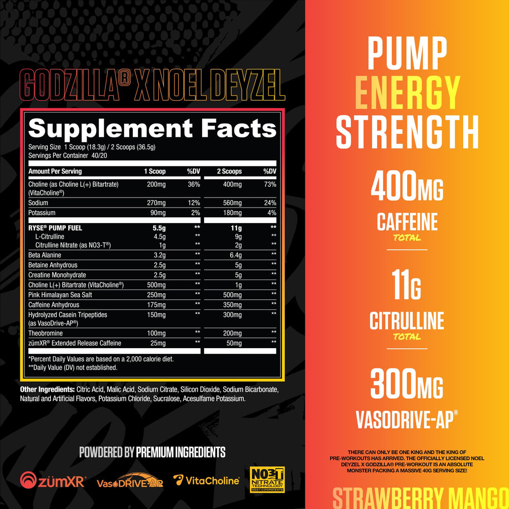 RYSE Godzilla scoop ready for precise pre-workout serving
