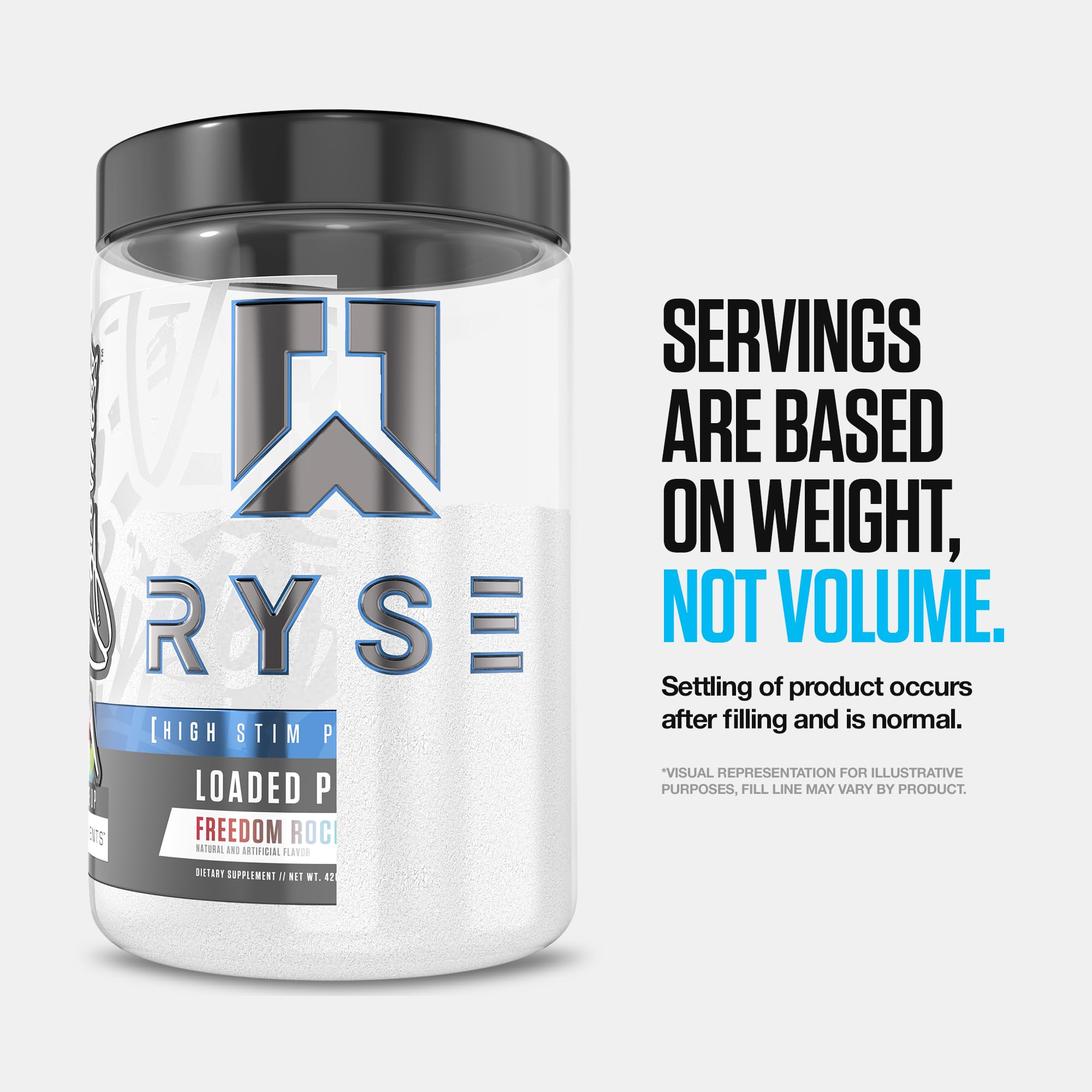 RYSE Loaded complete setup signals convenient, energetic pre-workout routine.