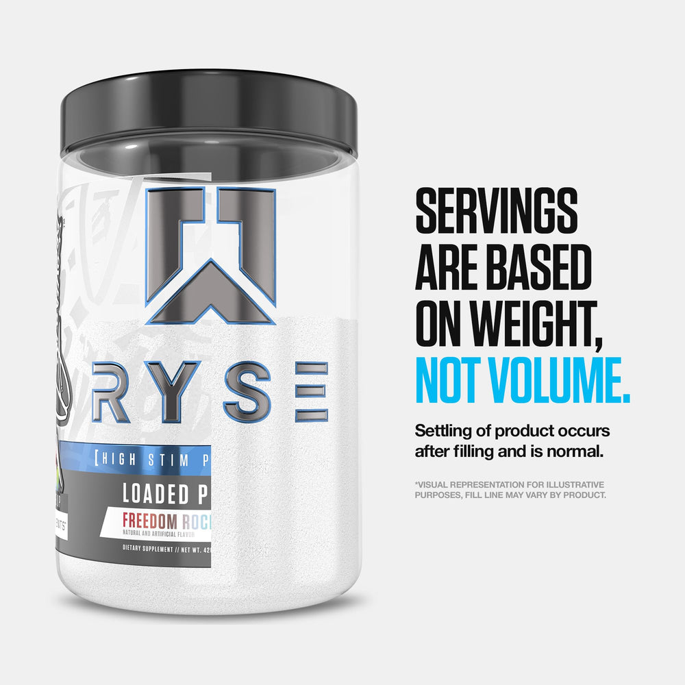 RYSE Loaded complete setup signals convenient, energetic pre-workout routine.