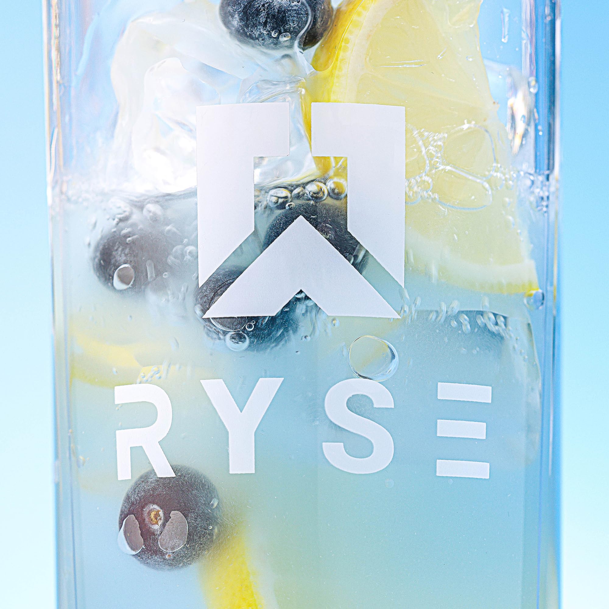 Flavor close-up suggests blueberry lemonade flavor profile.