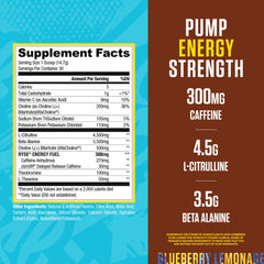 RYSE Loaded scoop highlighting 4.5g citrulline for a stronger pump.