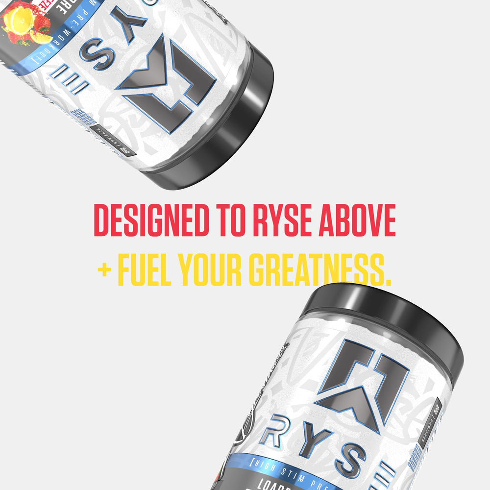 Ryse Loaded Strawberry Squeeze ingredient chart highlights Citrulline and Beta Alanine.