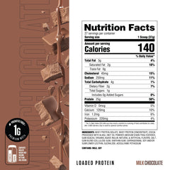 RYSE Loaded Protein scoop-dispense showing powder ready to mix