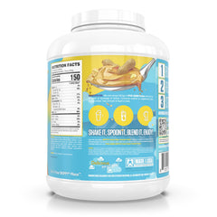 RYSE Loaded Protein Powder shake glass illustrating smooth mixing and flavor.