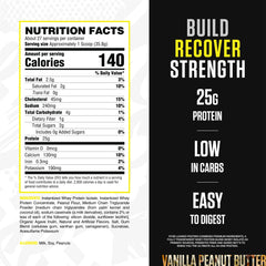 RYSE Loaded scoop beside tub highlights convenient post-workout shake.
