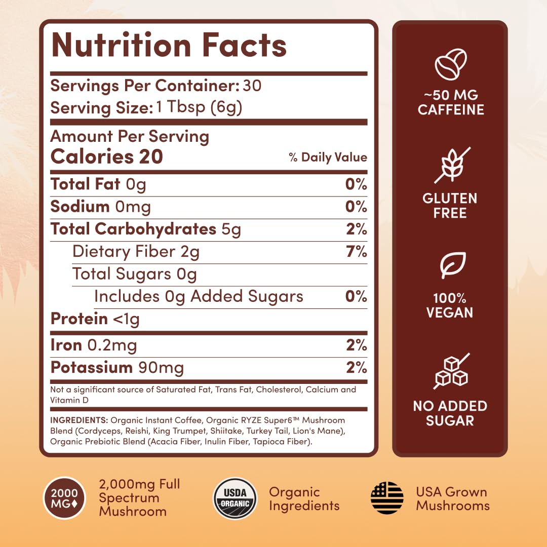 RYZE Measuring scoop helps you portion 2000mg per serving accurately.