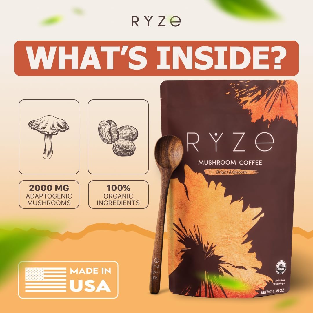 RYZE Organic seal on the package confirms USDA Organic quality.