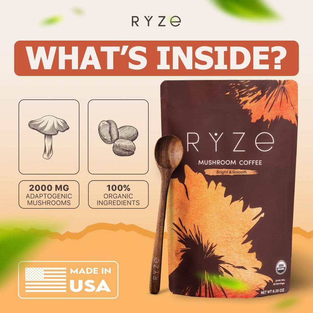 RYZE Organic seal on the package confirms USDA Organic quality.