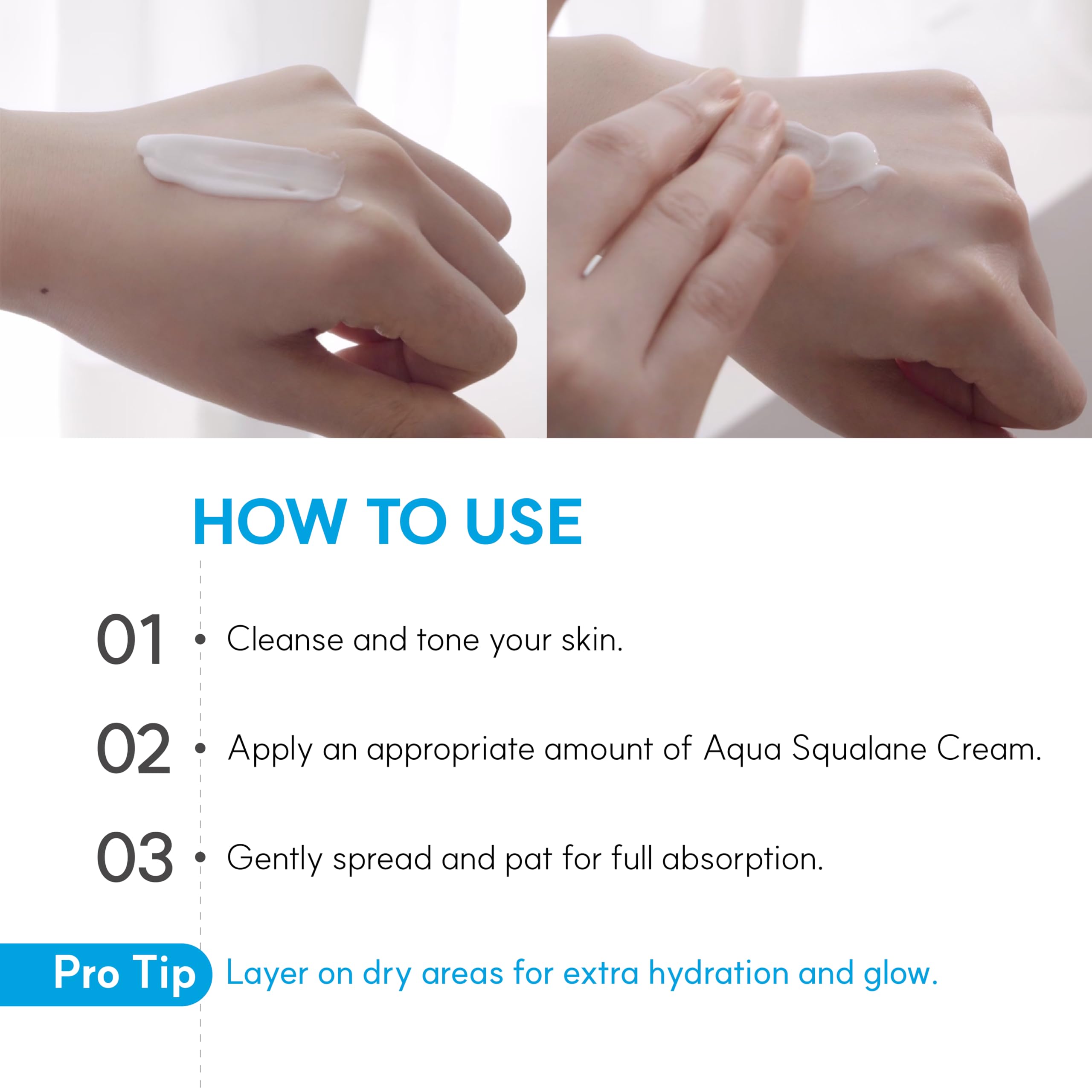 Packaging with a pump for hygienic, controlled dispensing in routines.