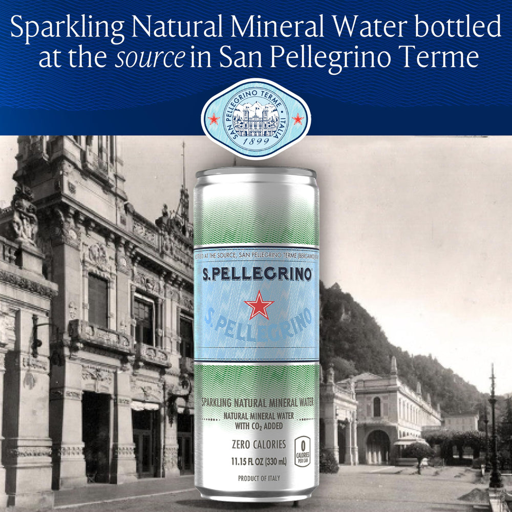 S.Pellegrino italian-mountains evokes origin and purity.