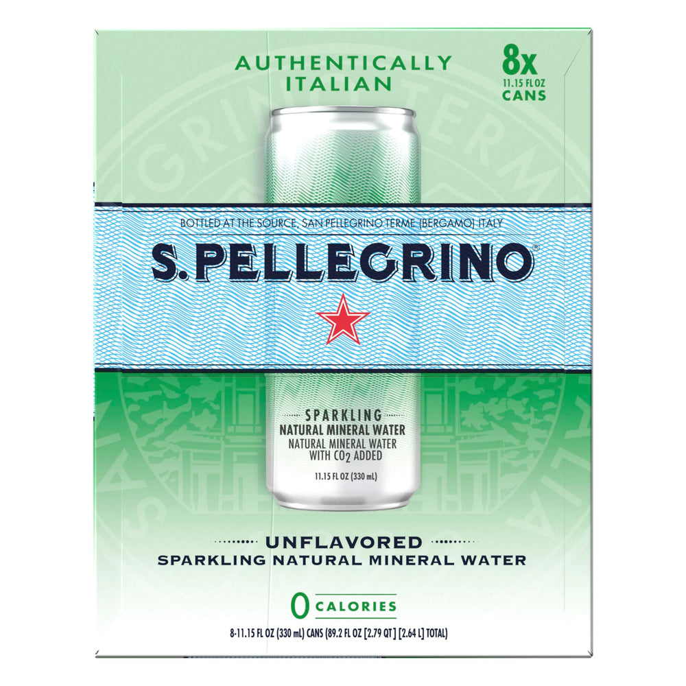 S.Pellegrino water poured into a glass, suitable with food pairing.