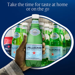 Close-up of bubbles in a S.Pellegrino glass for a refreshing sip