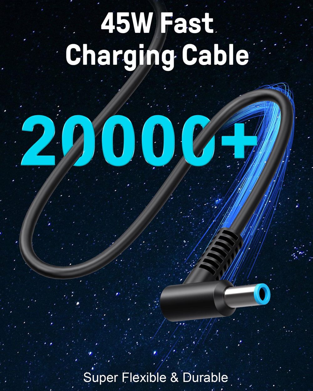 S SKSTYLE 65W charger with included AC cable for ready charging.