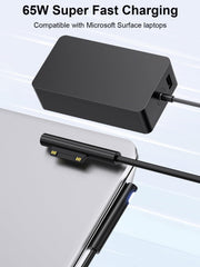 S SKSTYLE 65W Surface Pro Charger cable layout keeps desk tidy.