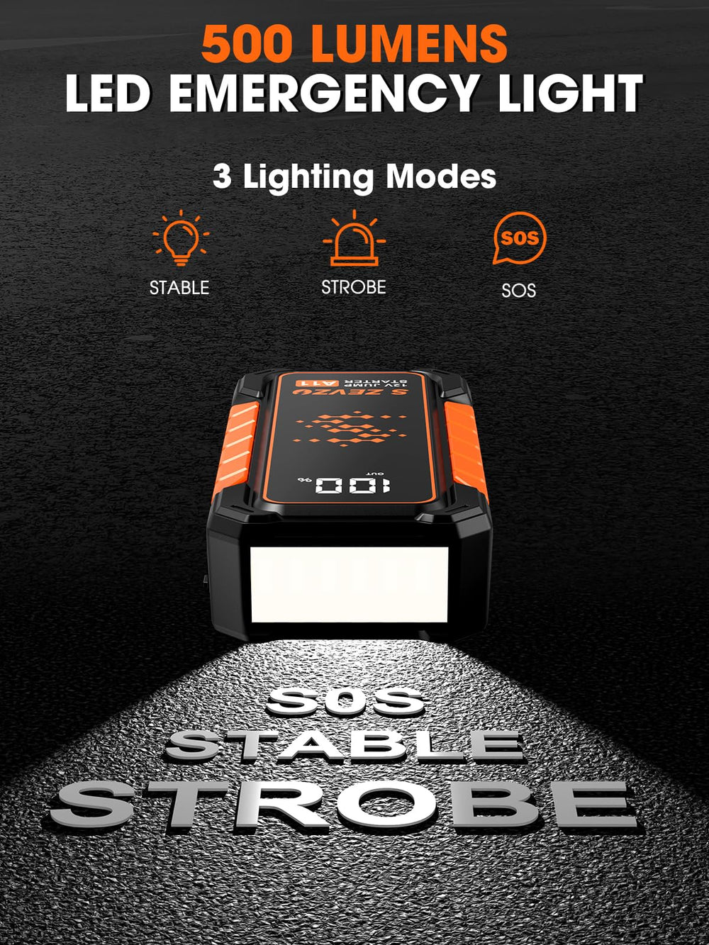S ZEVZO A11 packs 5000A for fast engine starts in tough conditions.