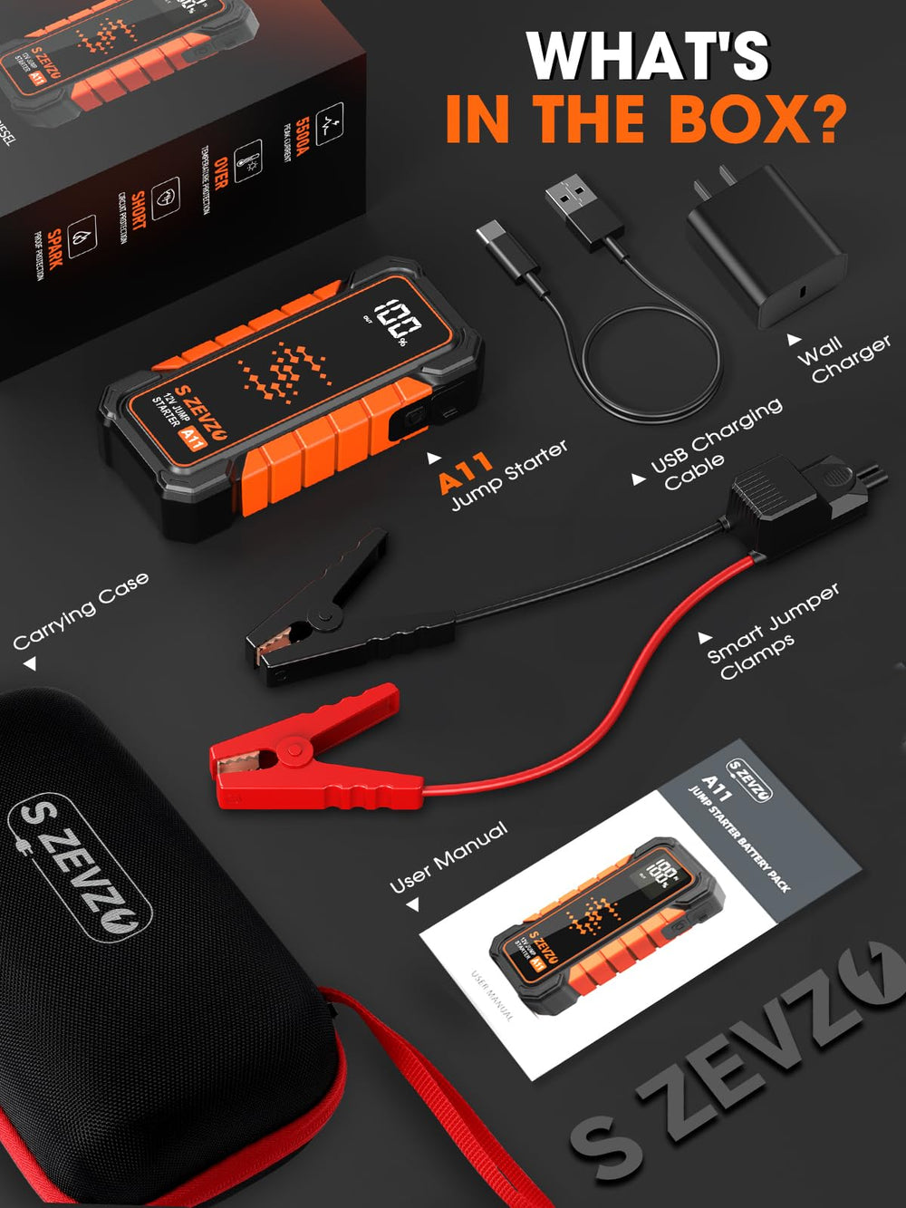 S ZEVZO A11 portable carrying case keeps components organized on trips.