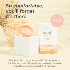 Saalt Disc insertion notch shown for easy removal and grip