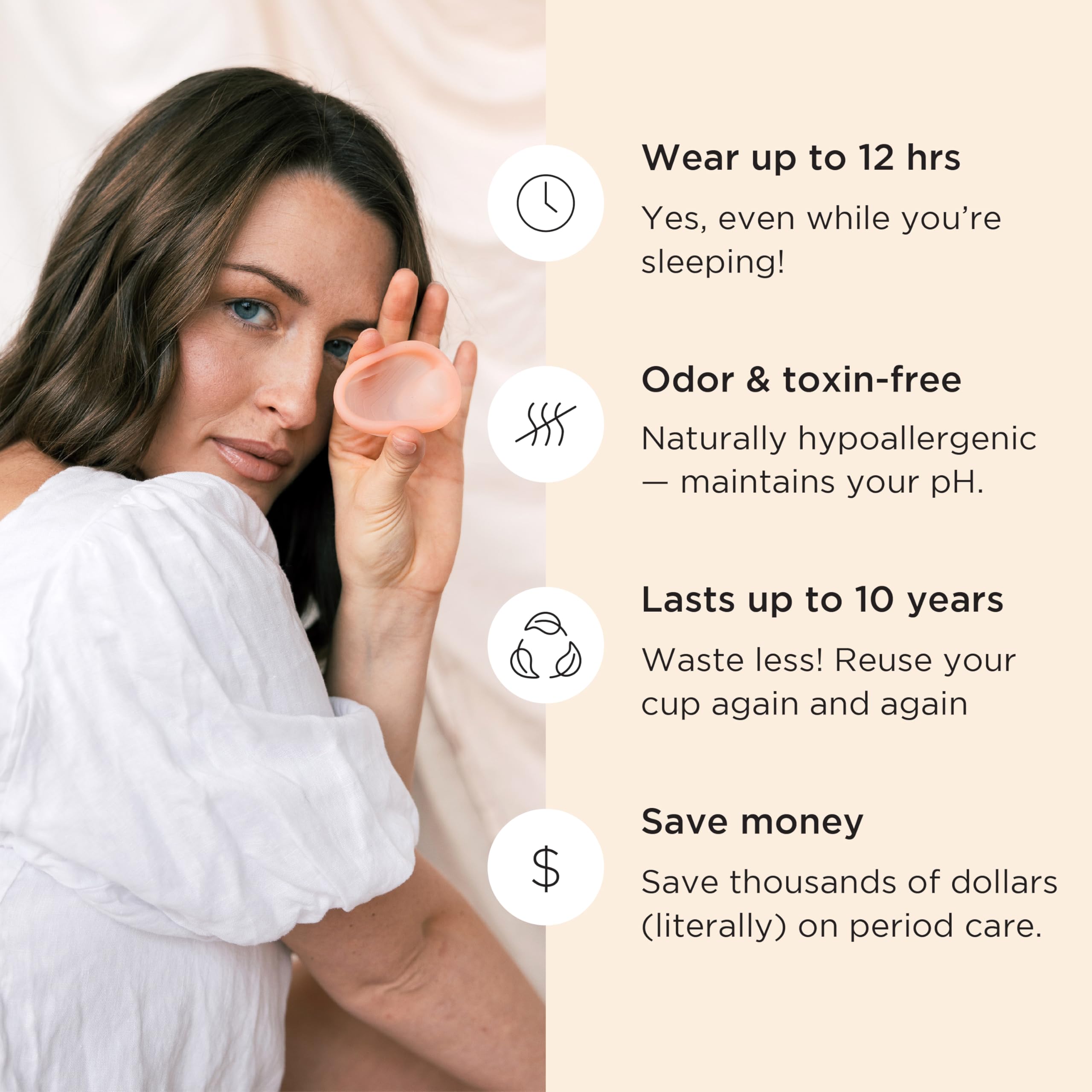 Saalt Disc removal notch provides simple, clean removal after use