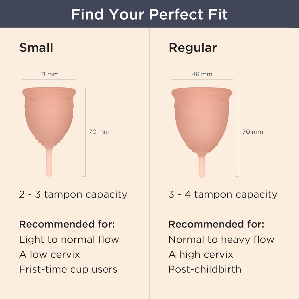 Saalt Soft Cup Desert Blush in use supports up to 12 hours