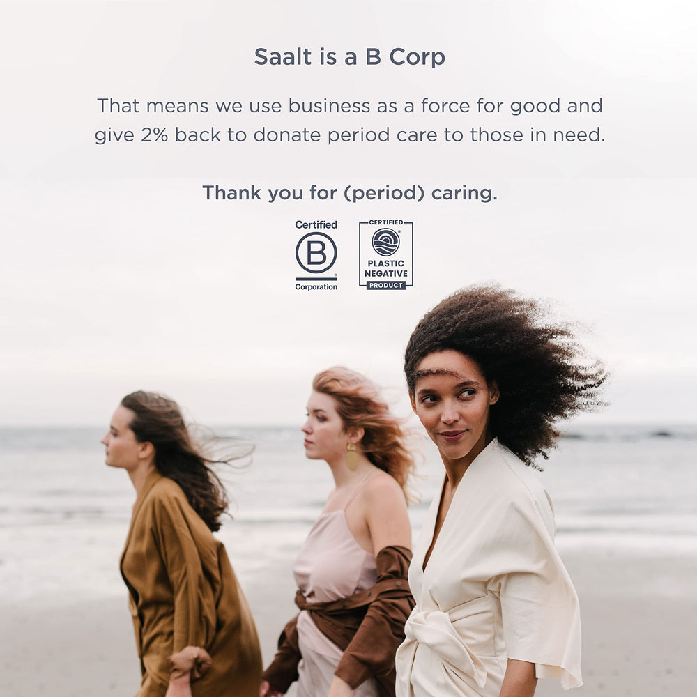 Saalt Soft Cup Desert Blush cleansing scene highlights quick sanitation