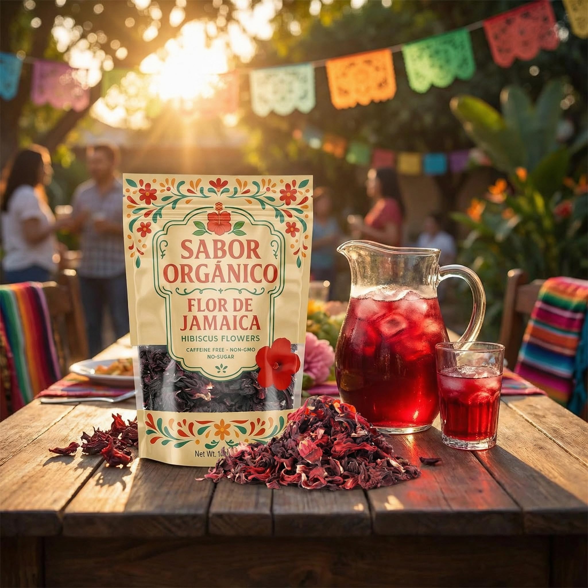 Sabor Orgánico hibiscus cocktail syrup ingredient for vibrant drinks.