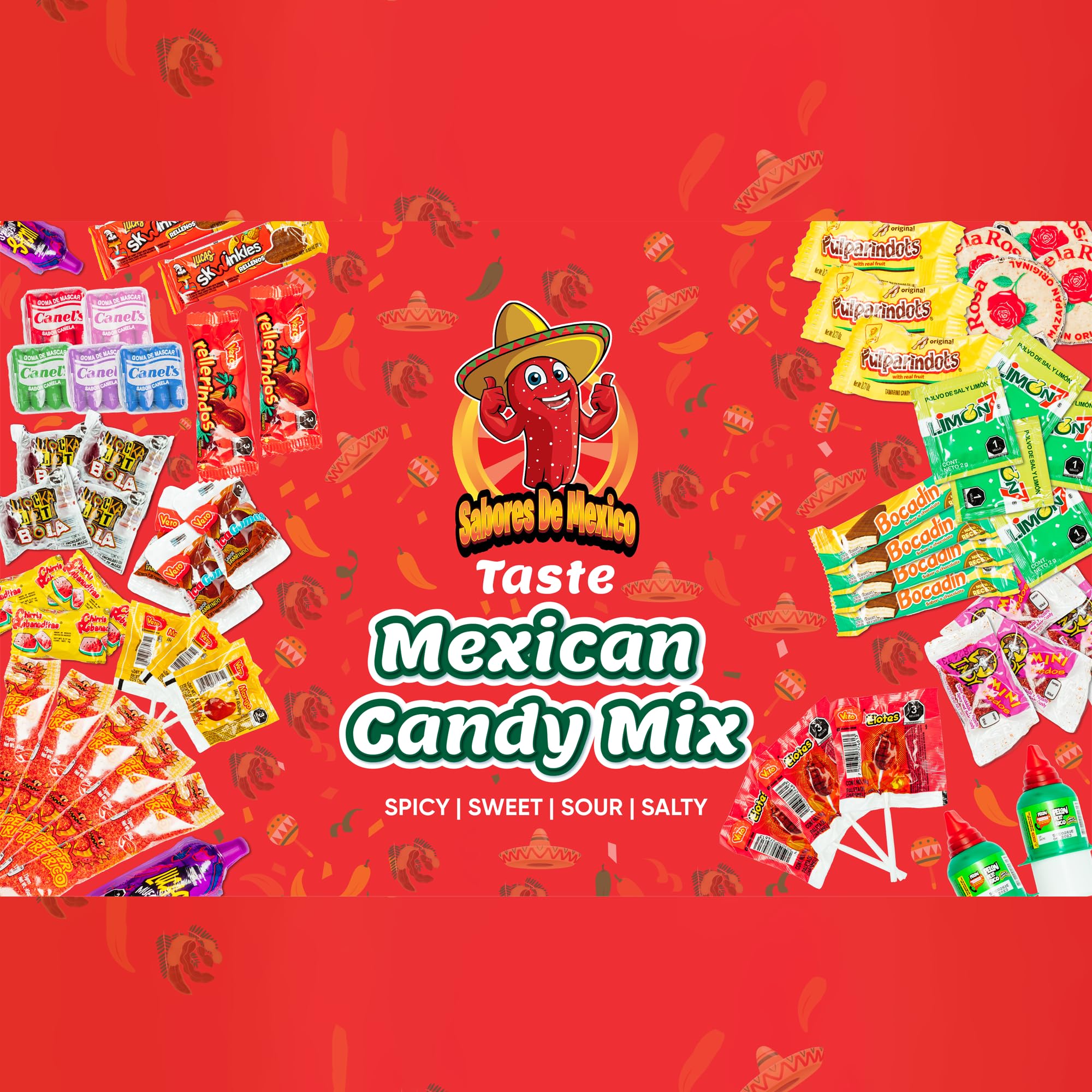 Sabores De Mexico pinata candy pack close-up captures festive mood, ideal for celebrations.