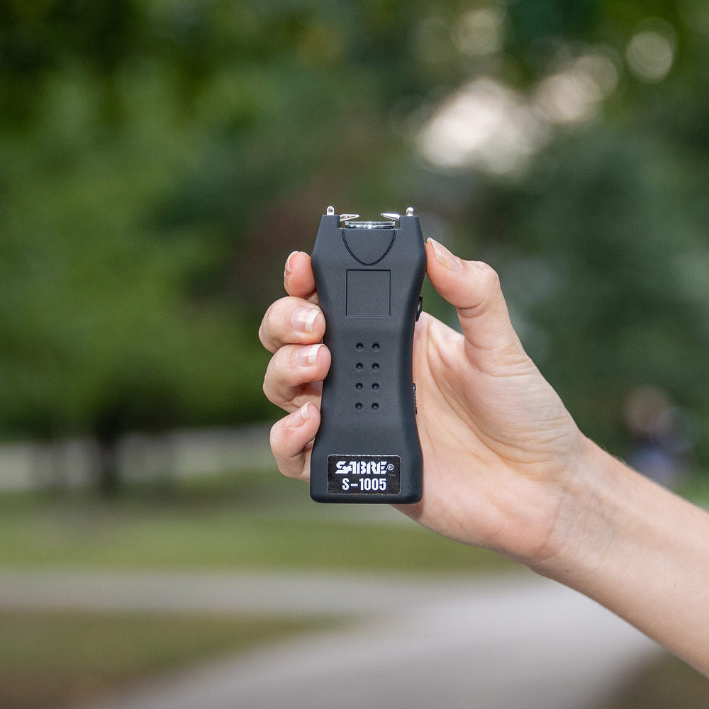 SABRE stun gun with 120-lumen LED light for illumination