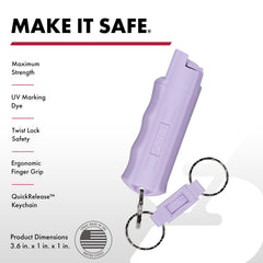 SABRE 2-in-1 personal alarm with LED light for attracting attention during distress.