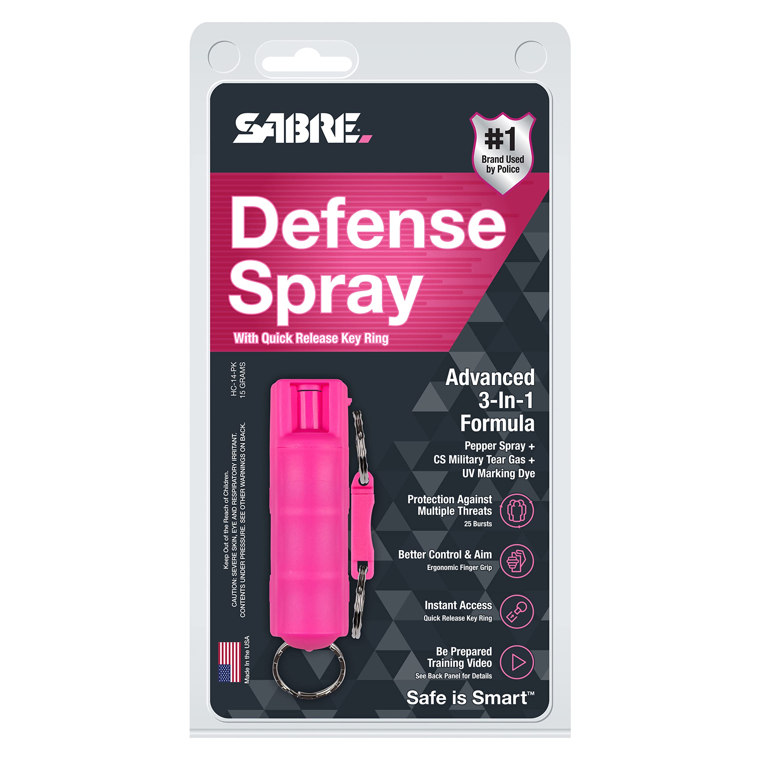 SABRE made-in-USA defense spray trusted by professionals.