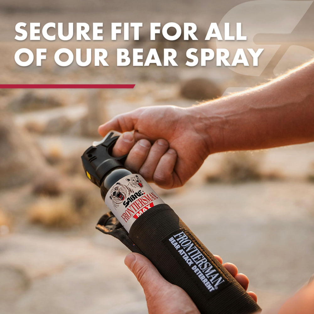 Magnetic silencer on the bear bell allows quick quiet use.