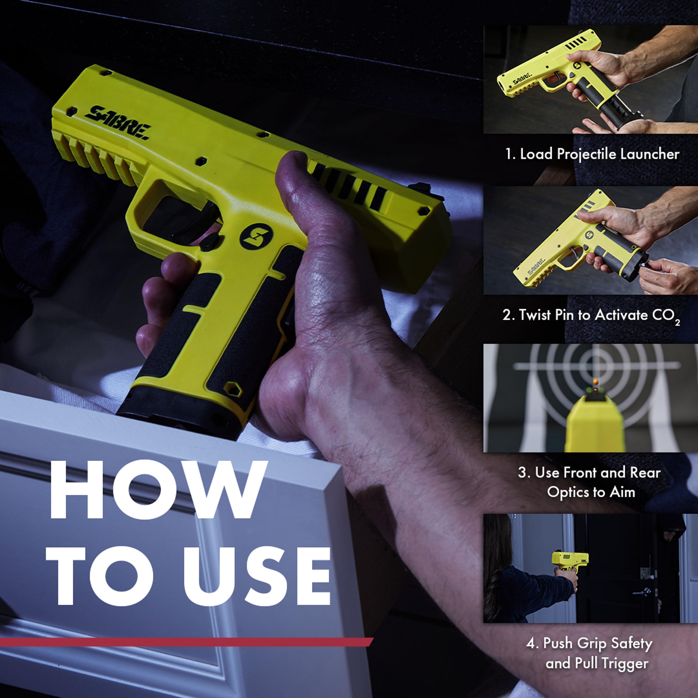 SABRE practice projectiles array for safe training and familiarization