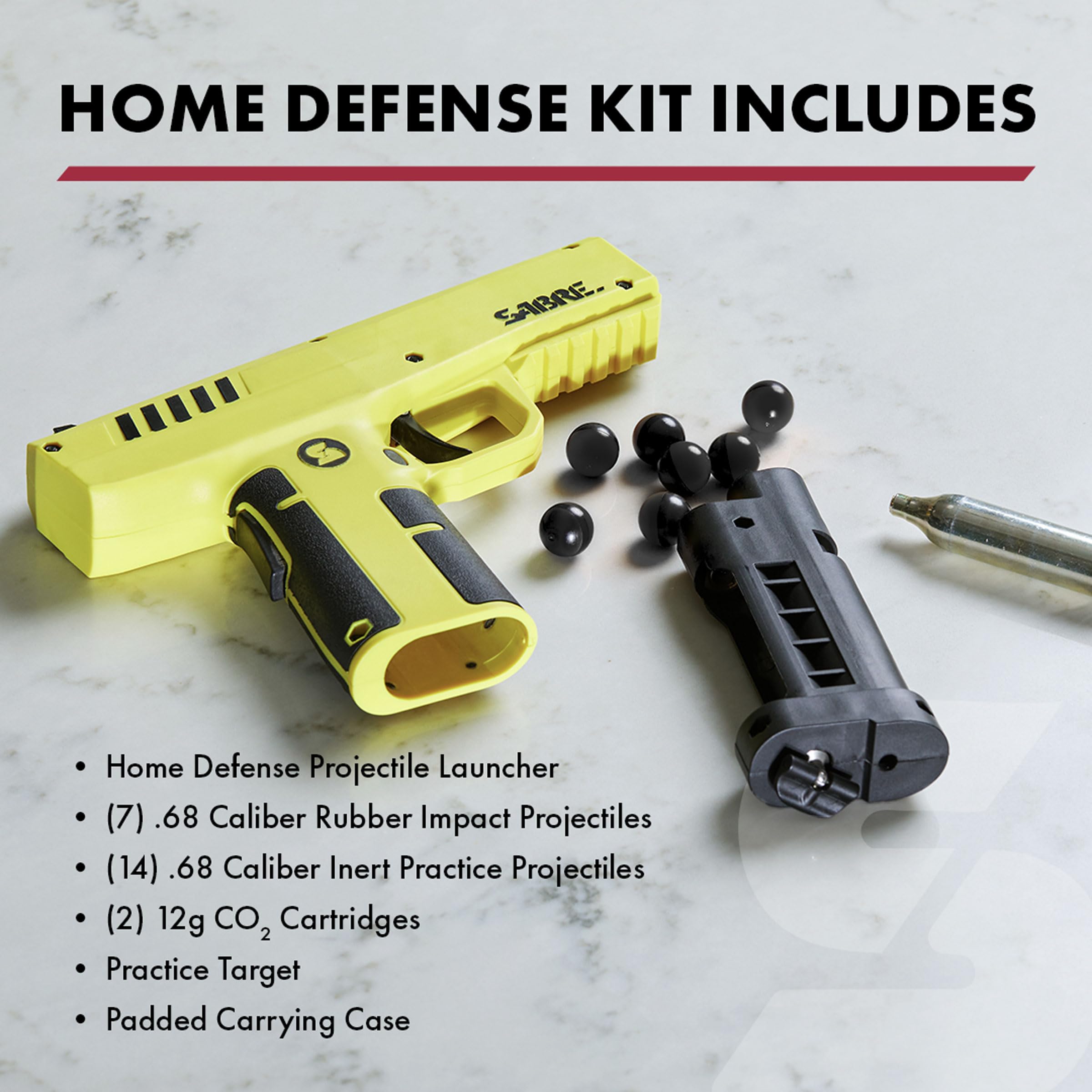 SABRE launcher rear view highlighting compact design and grip