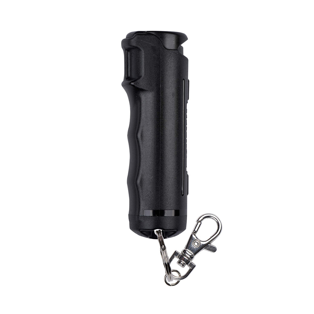 SABRE Pepper Gel fast flip top enables quick one-handed activation.