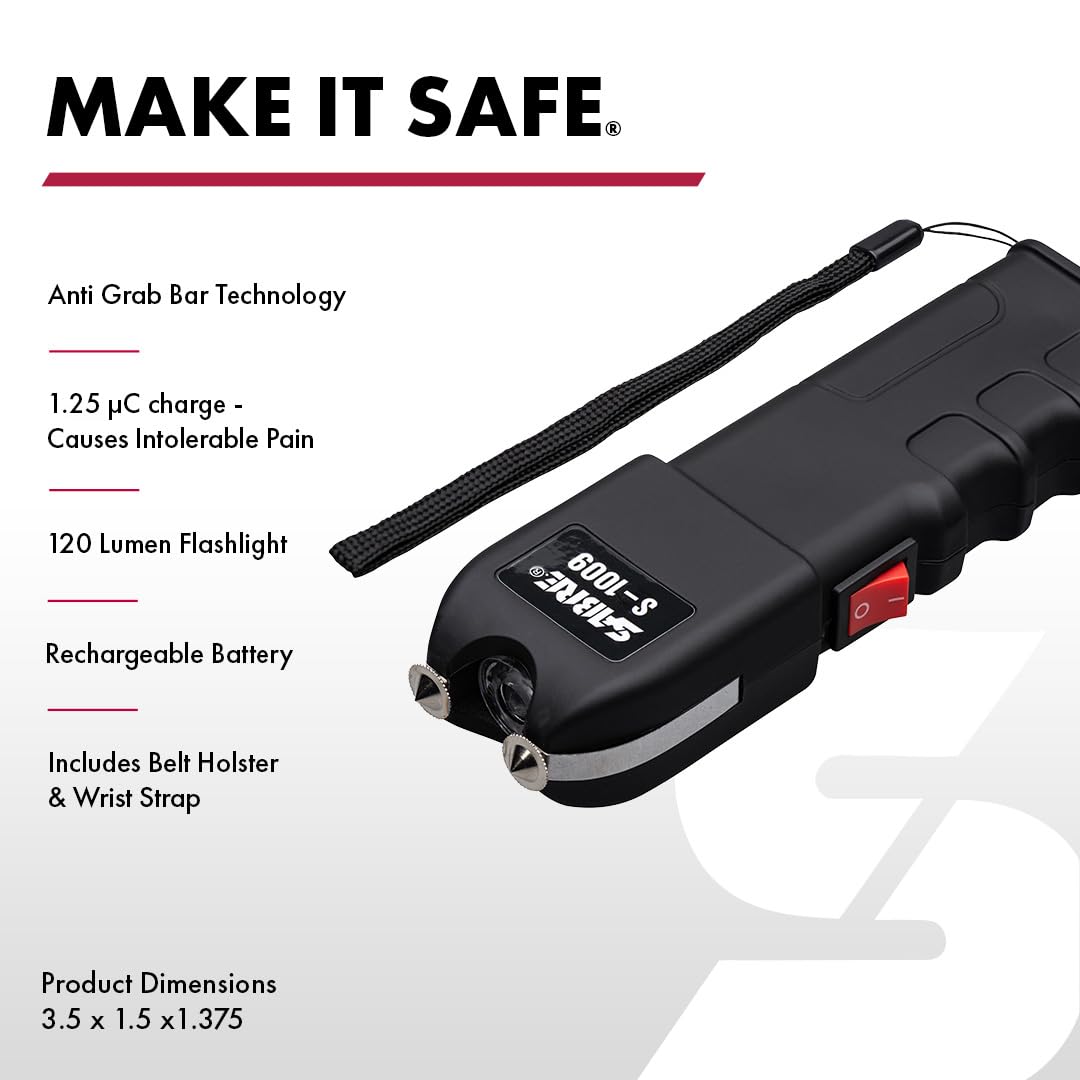 SABRE pepper spray reaches up to 10 feet for quick defense.