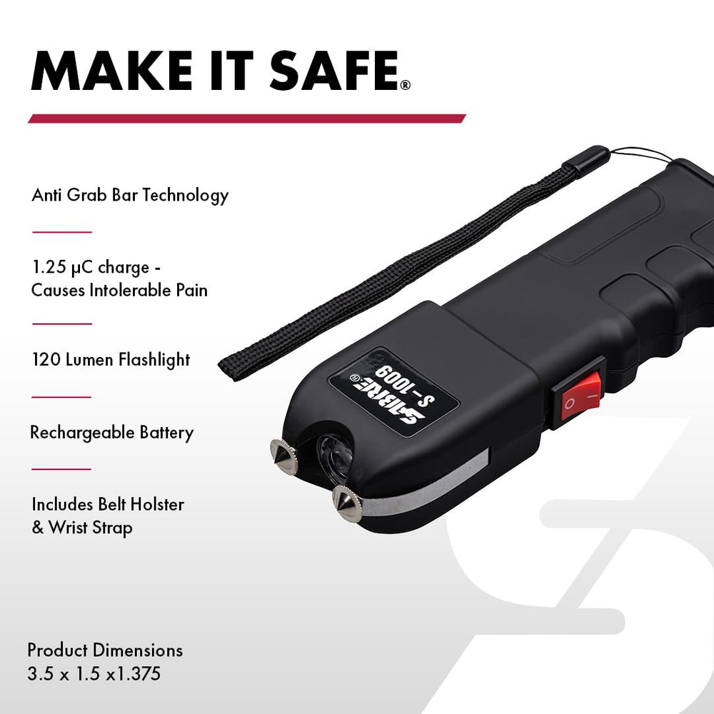 SABRE pepper spray reaches up to 10 feet for quick defense.