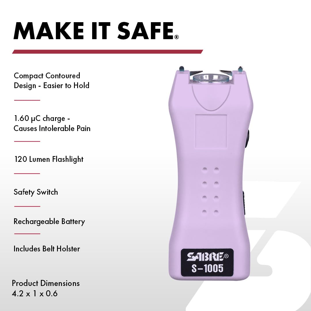 SABRE pepper spray highlights a 10-second spray window for multiple threats.