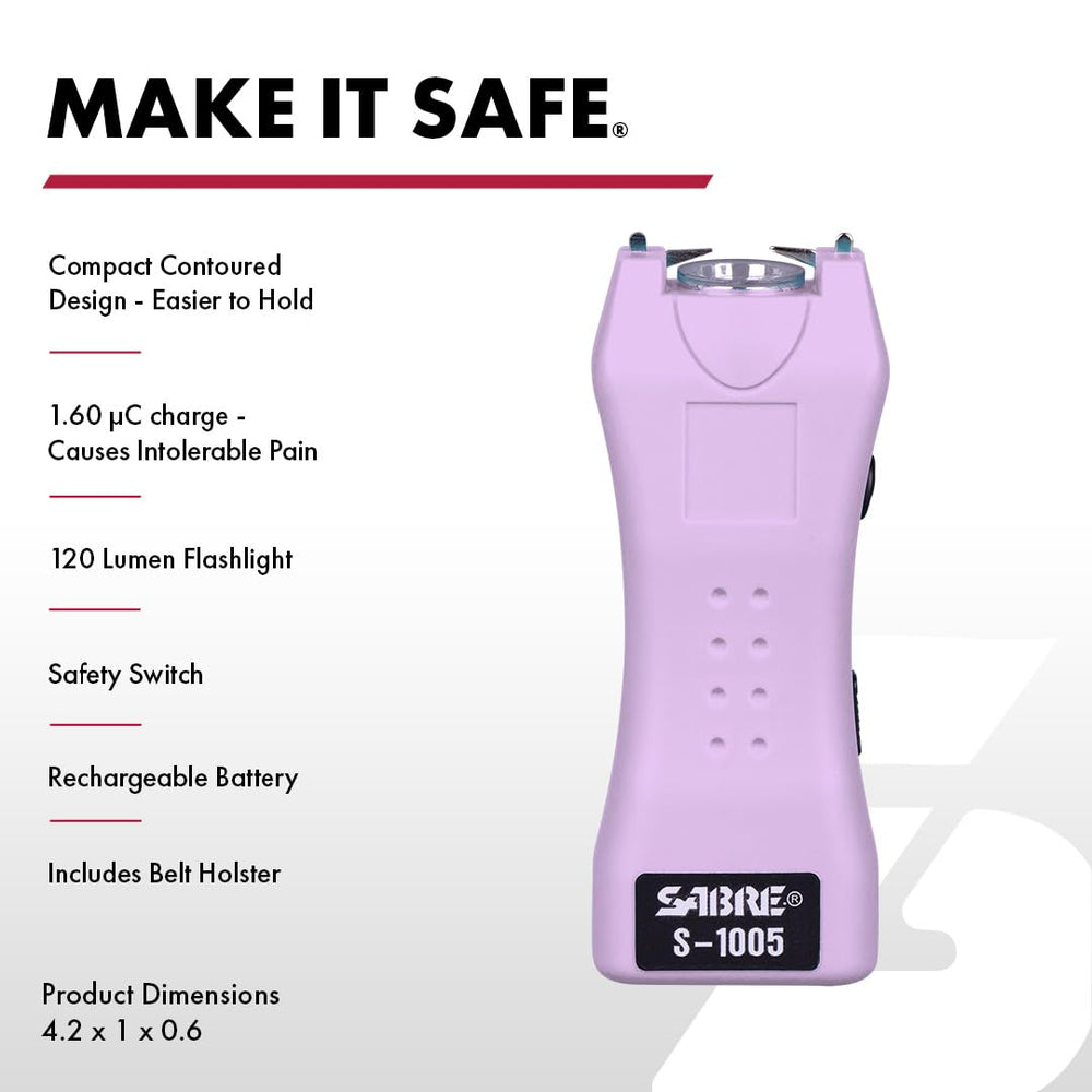 SABRE pepper spray highlights a 10-second spray window for multiple threats.