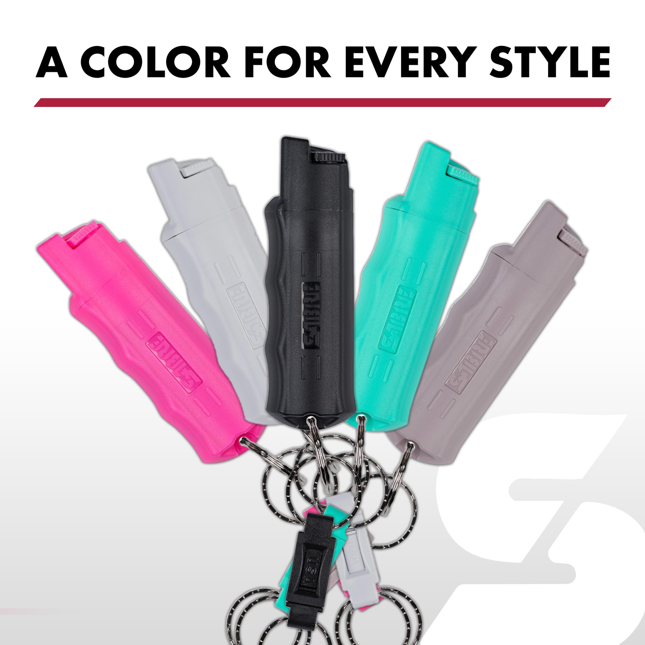 SABRE police-strength pepper spray offers powerful defense at close range.