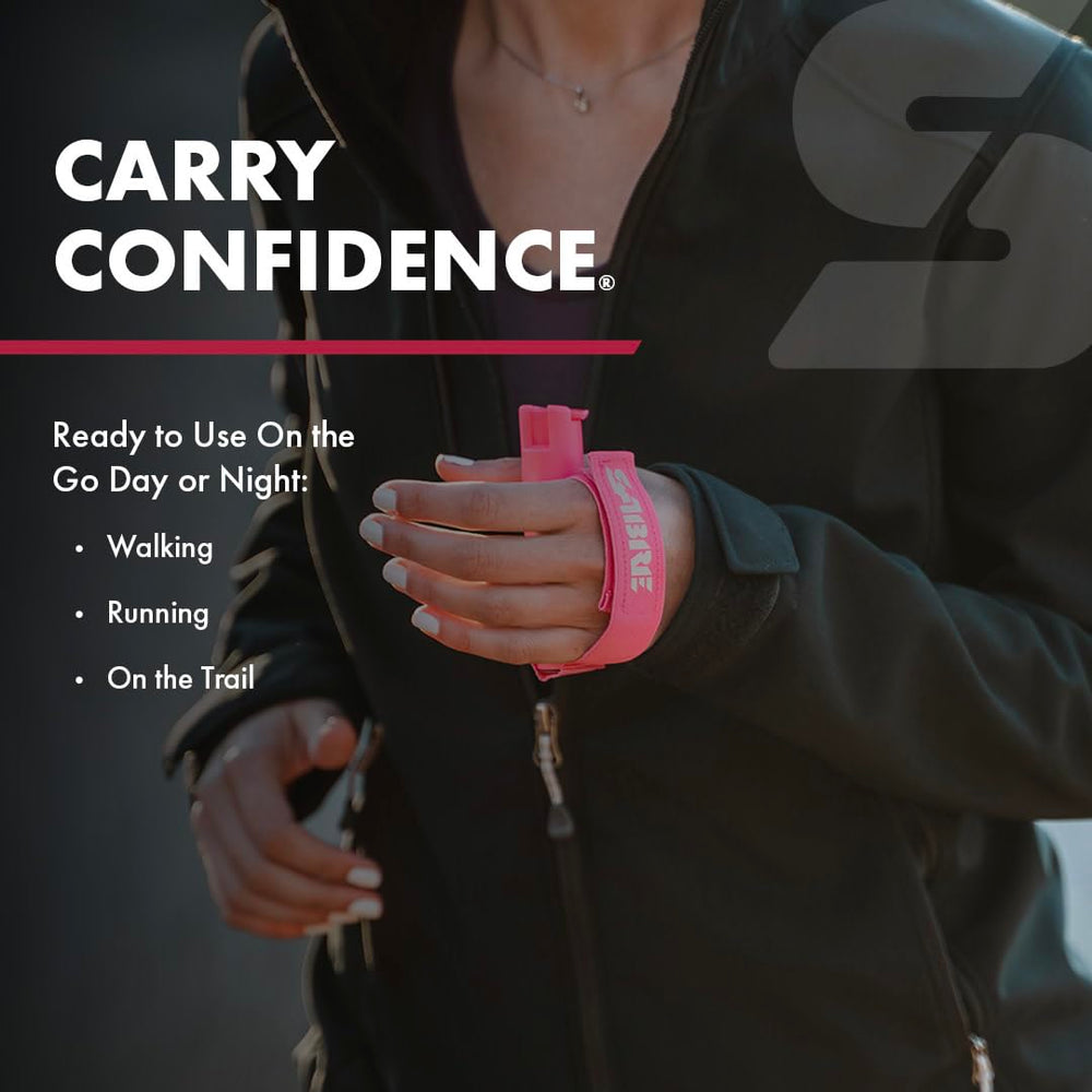 SABRE Runner compact size fits pockets or belts for hands-free carry.