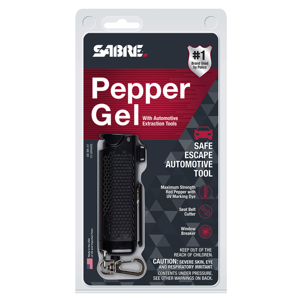 SABRE Safe Escape car kit with belt clip for convenient access