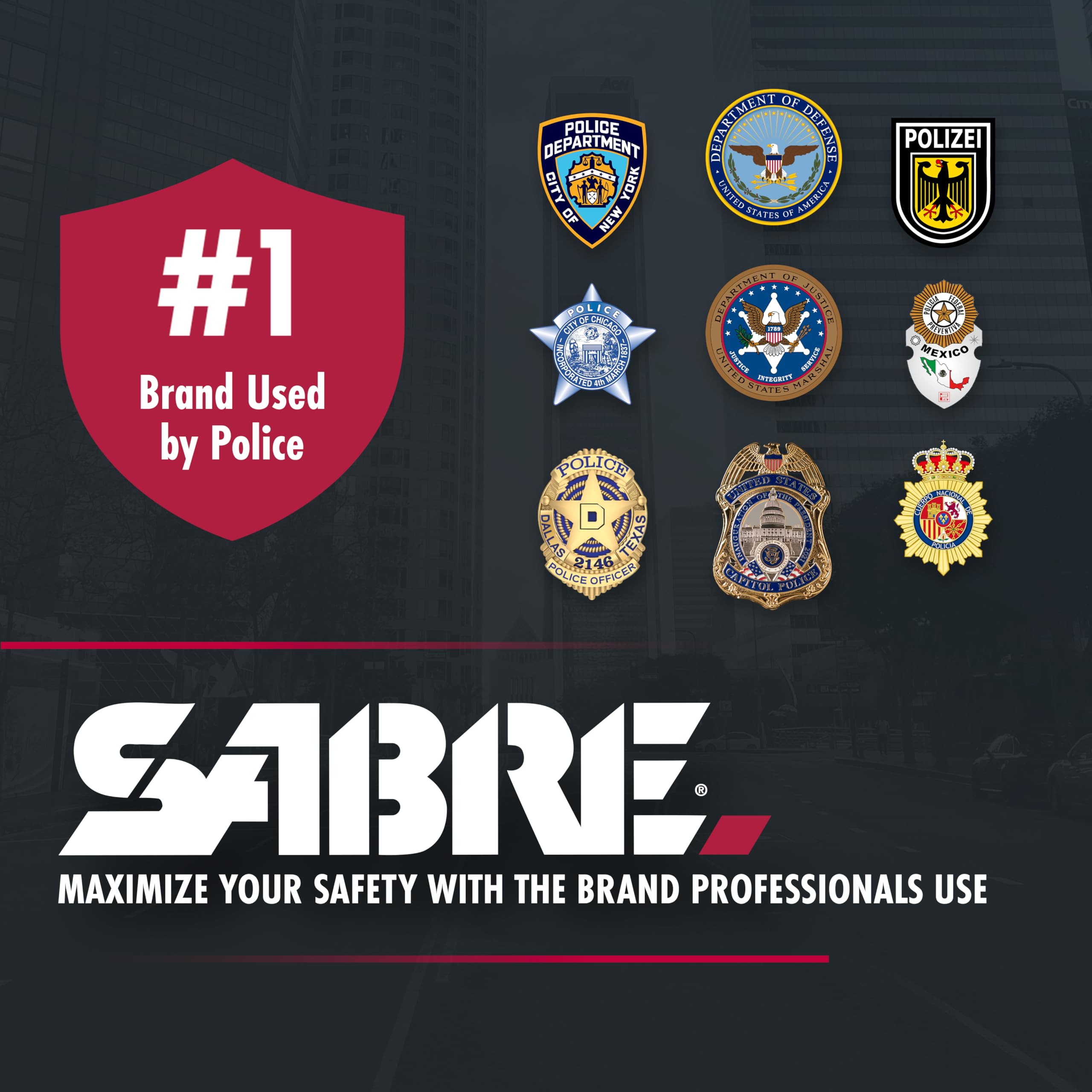 SABRE Safe Escape mounted on a vehicle dashboard within reach