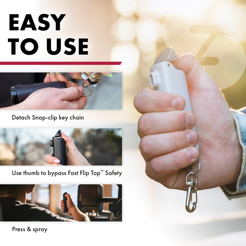 SABRE Safe Escape flip-top safety design for fast deployment.