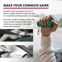 SABRE Safe Escape snap-clip keychain attached to keys for instant access