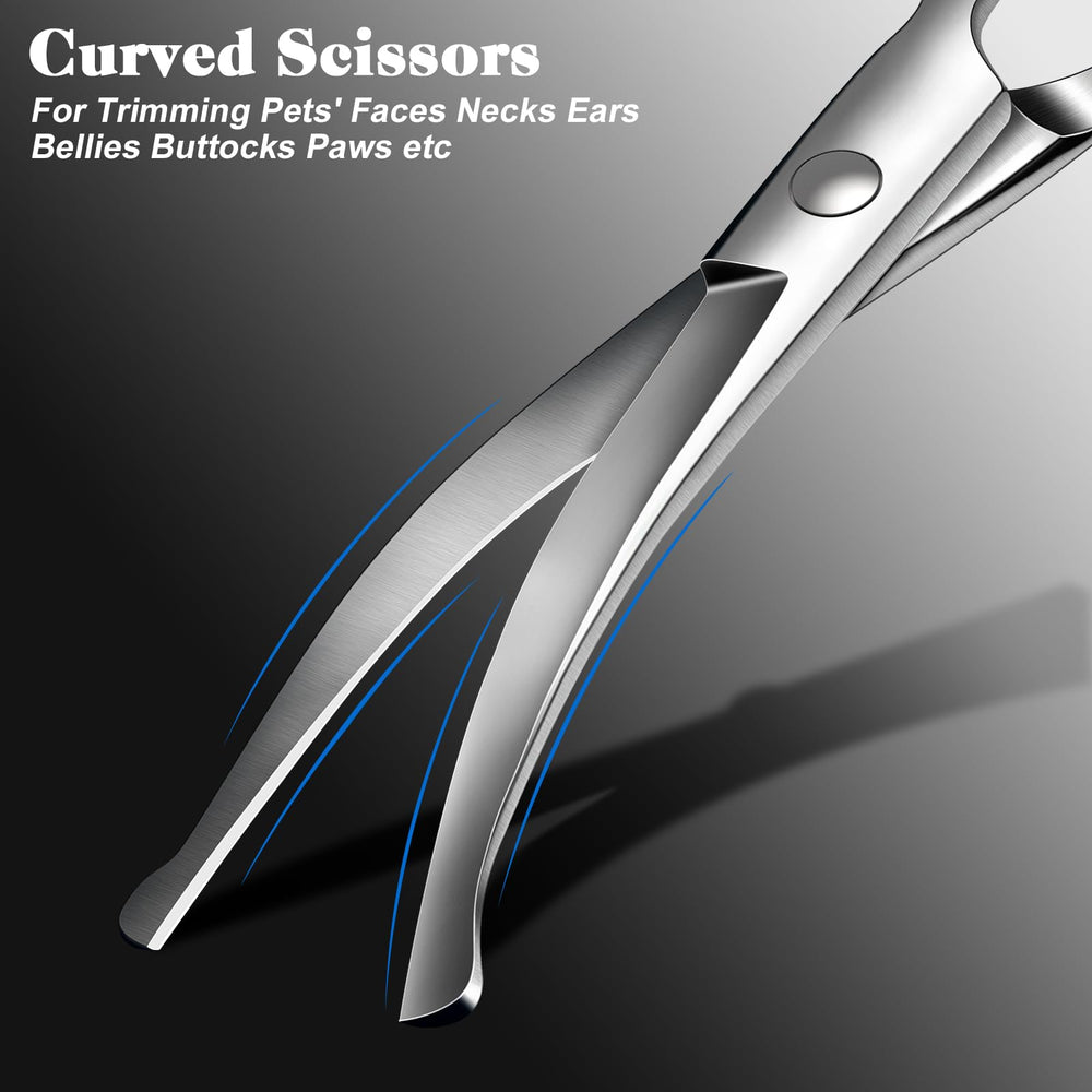 Saccison straight scissor delivers clean cuts through thick coats