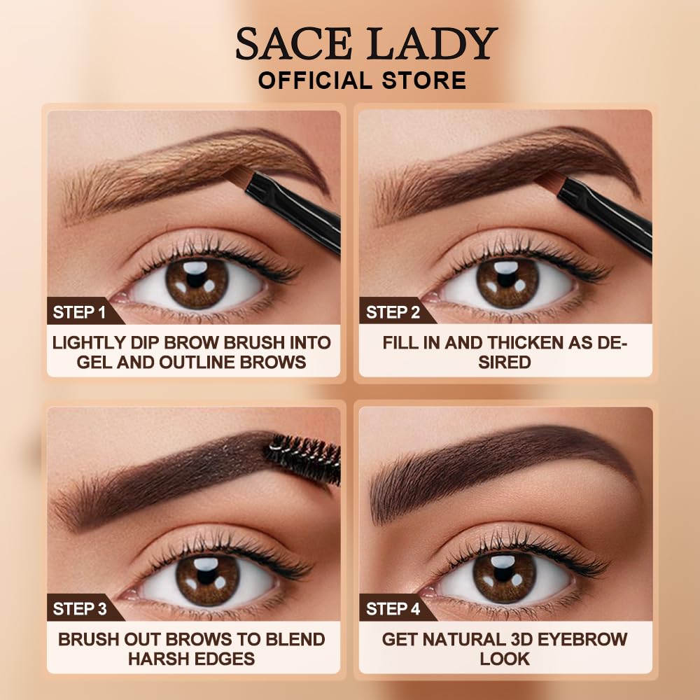 SACE LADY 3D Eyebrow Gel natural-looking brow finish