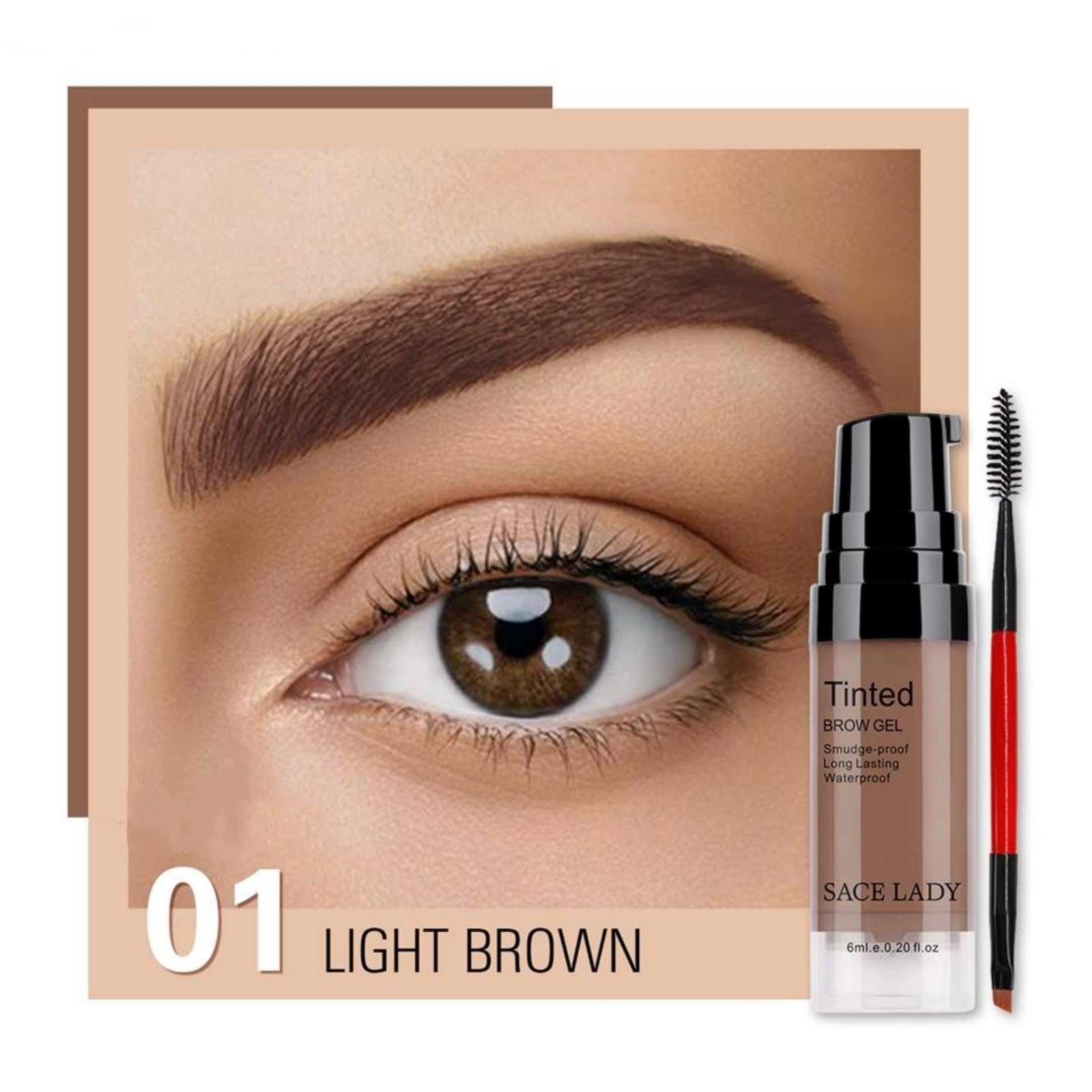 SACE LADY eyebrow gel precision brush enables smooth, streak-free application